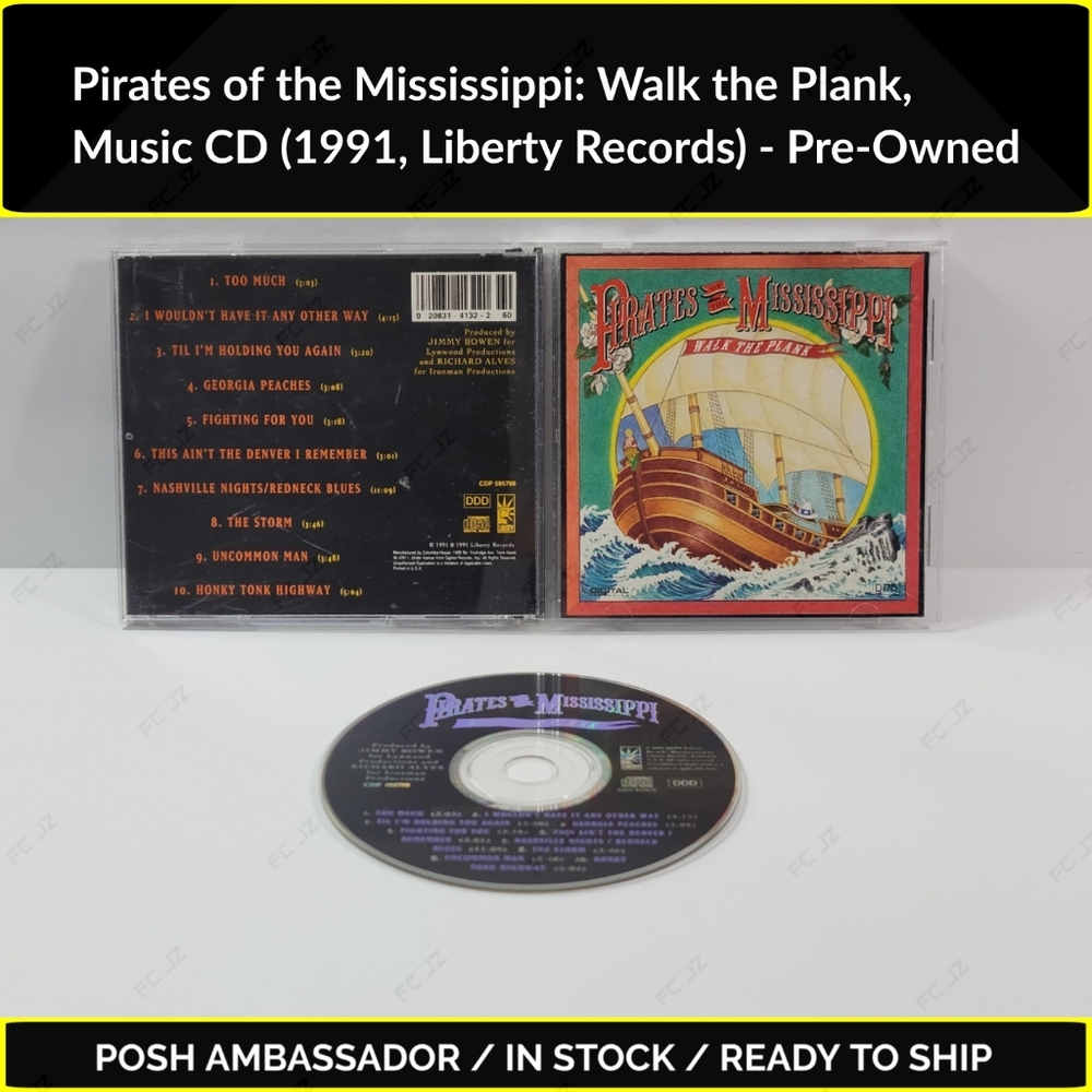 Pirates of the Mississippi: Walk the Plank, CD (1991, Liberty Records) Pre-Owned